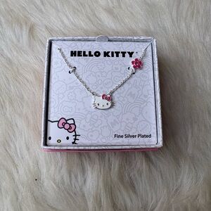 Adorable Hello Kitty Silver Necklace